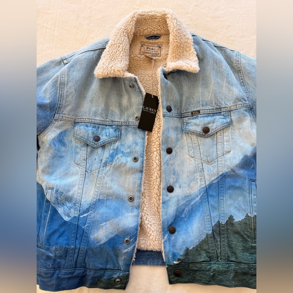 Polo by Ralph Lauren Beige Shearling Jacket - Picture 6 of 14